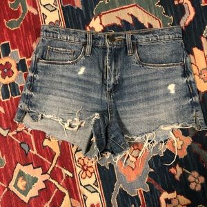 Blank NYC pin up high rise denim shorts size 27